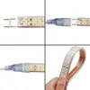 LED -remsor 220V 110V 5730 LED -ljusremsa 240LEDS/M DUBBEL RAD LED -strip Vattentät bandband med EU/US/UK Switch Plug White/Warm White P230315