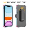 Defender 3 в 1 с тяжелыми детьми по телефону Commuter Robot Hard Roud Cover с пакетом Relt Clip Retail для iPhone 14 13 12 11 Pro Max XR XS X 8 Plus