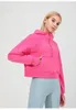 LU LU Lemons s Women Autumn Hoodies Sweatshirt Yoga Suit Jacket Ladies Gym Coat Hf Zipper Fleece Loose Workout Puover Hoodie Sweathirt Ladie Loo