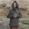 Men's Hoodies HEFLASHOR 2023 Knight Vintage Medieval Costume Halloween Party Men Viking Cosplay Full Sleeve Sweatshirt