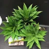 Fleurs décoratives grandes artificielles succulentes fausses plantes de simulation de fleurs Aloe Vera palmier feuilles vertes maison décor de jardin extérieur