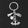 Rakiet statek kosmiczny obce ufo klęcznik planeta astronauta wisiork klucza Kluczowy posiadacz FIT Friend Gift Jewelry207c