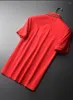 Men's T Shirts Summer Mens Red Luxury Contrast Color Collar Short Sleeve Casual Male Plus Size 4xl Slim Man T-shirts