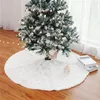 Christmas Decorations 90/120cm White Tree Skirt Soft Round Floor Mat Year Home Outdoor Event Party Decor