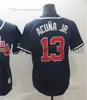 新しい野球ジャージ12ホルヘソルラー13Ronald Acuna Jr. 24 Deion Sanders Jersey Size s  -  xxxl