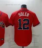 Nouveaux maillots de baseball 12 Jorge Soler 13Ronald Acuna Jr. 24 Maillot Deion Sanders Taille S - XXXL