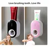 Badaccessoireset automatische tandpasta dispenser muur gemonteerde standaard tandenborstelhouder pons vrije squeezers badkamer accessoires