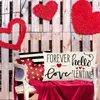 Kudde Happy Valentine's Day täcker linne Spring Love Heart Throw Pudow Case för hemsoffdekor