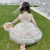 Mädchenkleider Mädchen spanische Kleidung Sommer Kinder Lolita Prinzessin Ballkleider für Baby Girl Birthday Party Spitzenkleider Kind Vestidos W0314