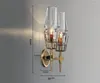 Стеновые лампы Нордич Лофт Краткий K9 Crystal Led Light Living Room El Hall France Designer Romantic Sconce