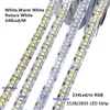 Remsor 12V 24V LED -strip ljusband SMD 2835 5M 1200 lysdioder inte vattentät flexibel RGB 240 lysdioder/m vit varm vit