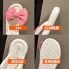 Slippare koreanska slik bowtie flip flops kvinnlig mjuk sula moln tofflor skor kvinna 2023 sommarplattform platt klackar sandaler kvinnor glider z0317