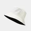 Fashion Pu Bucket Hat Skórzowa czapka rybacka Soild Składany turystyka Hip-Hop Street Wodoodporna panama dla kobiet i mężczyzn HCS2228