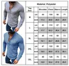 Camicie casual da uomo T-shirt slim fit in lino di cotone estivo a maniche lunghe da uomo Henley Top Fashion Holiday Beach Muscle Tee