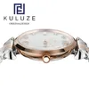 Armbandsur Kuluze Watch med en Pearl Dial Quartz -rörelse Mother Carlie mini Rostfritt stålklänning märke