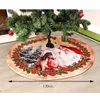 Christmas Decorations Xmas Tree Mats Blanket 120cm Non-woven Fabric Skirt Merry Decoration For Home Year