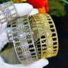 Necklace Earrings Set Missvikki Trendy Luxury Stackable Bangle Ring Sets For Women Wedding Full Cubic Zircon Crystal CZ Dubai Bracelet Party