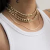 Choker Personality Exaggerated Short Clavicle Necklace Geometric Simple Chain Set Ladies Wedding Party Jewelry Accessories