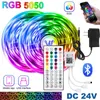 Strisce a LED Luci a strisce a LED Strips LED LAMPAGGIO Bluetooth DC24V Telefono Controllo dell'app TV Backlight RGB 5050 Decorazione per feste da letto Lucine LED P230315