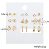Stud Earrings Fashion Small For Women Jewelry Modern Party Bridal Trendy Heart Snake Love Bowknot Round Girl Gift