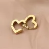 Hoop örhängen bokstav för kvinnor guld färg rostfritt stål cirkel kreolska örhänge smycken gåvor örontillbehör