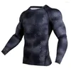 Men's T Shirts Men T-shirts Compression Shirt Elastics Thermal Long Sleeve Fitness Clothing Bodybuilding Tight Quick Dry Tops Tee