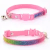 Dog Leashes New Designer Pet Supplies Leash Luxury Rhinestone Bell Collar Soft Suede Puppy Cat Collar Wholesale