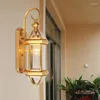 Wall Lamps European Light Design Classical Foyer Glass Lamp 110-220V Bedroom Bedside Balcony Aisle Deco Brass