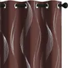 Curtain High Shading Luxury Striped Blackout Window Treatments For Living Room Bedroom Drape Panel Home Decoration