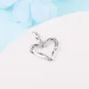 925 Sterling Silver Me Serial Wire Heart Medallion Dangle Charm Bead Passar European Pandora Me Type Jewelry Armband Halsband