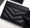 2023 new fashion Card Holders caviar woman mini wallet Designer pure color genuine leather Pebble texture luxury Black wallet with box