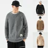 Männer Pullover Herbst Und Winter Verdickt Große Pullover Langarm Casual Lose Pullover Kaschmir Solide KnittingMen's