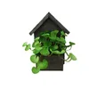 Dekorative Blumen Holzhaus Retro Kupfer Geld Gras Hause Künstliche kleine Topfpflanze Gefälschte Rettich Bonsai