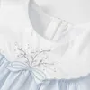 Girl's Dresses DB2220892 dave bella summer baby girls cute print embroidery dress boutique gilrs party dress girl infant lolita clothes W0314