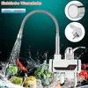 Badrumsvaskar kranar 3000W elektrisk kran Digital skärm smart vatten ner i EU-kontakten 220-240V bassängfasar kranar