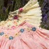 Girl's Dresses LM Brand 2023 New Summer Kids Dress for Girls Cute Embroidery High Quality Princess Dress Baby Child Fashion Clothes W0314