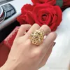 Brand Brand Jielts de bague léopard pour les hommes Femmes Leopard Head Wedding Diamond Rings