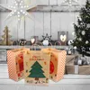 Decoratieve bloemen kransen 1 set/38pcs xmas papieren cadeauzakken met handgrepen en krasfeest gunst