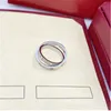 High Quality Classic Full Diamond Love Screw Ring Men's Ring Classic Luxury Women's Titanium Steel Ring Lover's Jewellery