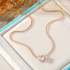 Layer Necklace For Women Imitation Crystal Heart Pendant Chokers Necklaces Girls Gift Bohemia Cheap Jewelry