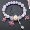 STRAND 11 kleuren natuurlijke sprankelende chalcedony kristallen glas kraalschaal ster maan charme stretch armbanden voor vrouwen