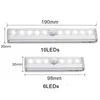 LED Strips LED Motion Sensor Light Closet Wall lamp Rigid Strip Bar Light Under Cabinet Kitchen Wardrobe Emergency Night lighting P230315
