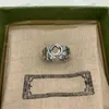 Anello di marca di moda Bague Doppia lettera per uomo Donna Anelli di design in argento dorato Bijoux Accessori per gioielli da sposa