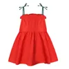 Girl Dresses Girl's Kidswant Child Summer Clothing Kids Sleeveless Backless Casual Sundress Little Princess Solid Sling Dress 1-6T