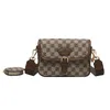 Factory wholesale ladies shoulder bags 3 colors elegant plaid messenger bag this year popular plug-in coin purse fashion handbag contrast leather backpack 919#