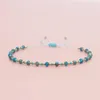 Strand Go2Boho Bracciale con pietre semipreziose azzurre Braccialetti regolabili con perline di semi stretti per le donne Ragazze Ragazzi Regalo di gioielli 2023
