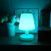 Table Lamps BEIAIDI 16Colors RGB LED Restaurant Bar Lamp Remote Control Cordless Desk Cafe El KTV Atmosphere Night Light