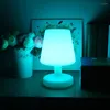 Bordslampor beiaidi 16Colors RGB LED RESTAURANT BARLAMP Fjärrkontroll Cordless Desk Cafe El KTV Atmosphere Night Light