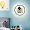 Wall Lamps Creative Led Lamp Indoor Children's Bedroom Mediterranean Design Simple Men's And Women's Room Bedside