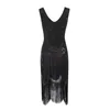 Casual Dresses Women Party Tassel Dress 1920 S Great Gatsby Flapper Vestidos Sequin Bead Fringe Evening V Neck Fringed Sleeveless